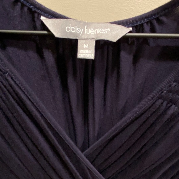 Daisy Fuentes Short Sleeve Long Blue and Red Maxi - Picture 3 of 3